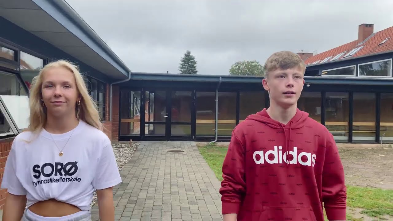 Rundvisning med Emil og Madeline på Sorø Gymnastikefterskole