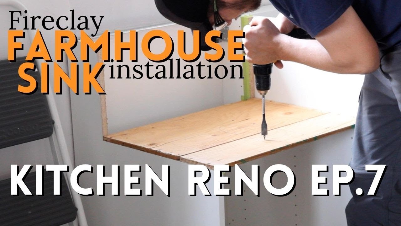 DIY Ikea Kitchen Remodel Series - Cabinet Hack & Farmhouse Sink Install - Ep7