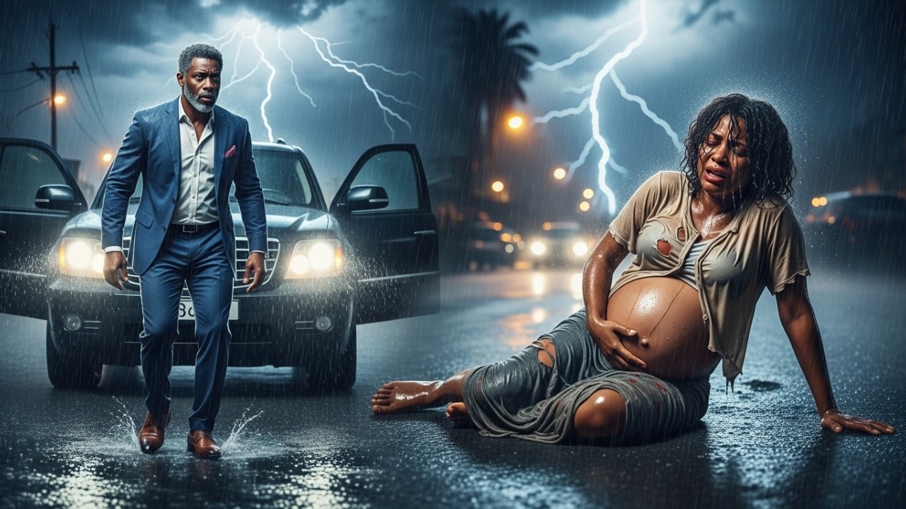 Billionaire Finds A Pregnant Street Beggar In The Storm, His Reaction Left Her Speechless #folktales