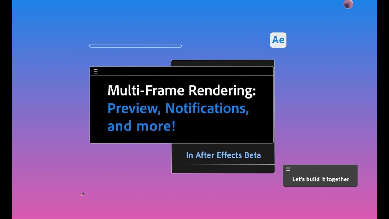 New Multi-Frame Rendering features in After Effects Beta | Adobe Video