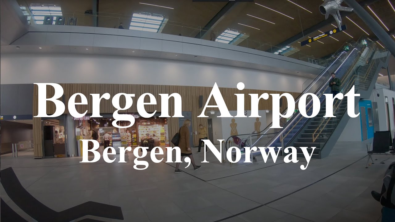 Walking tour at Bergen Airport - travel in Bergen, Norway