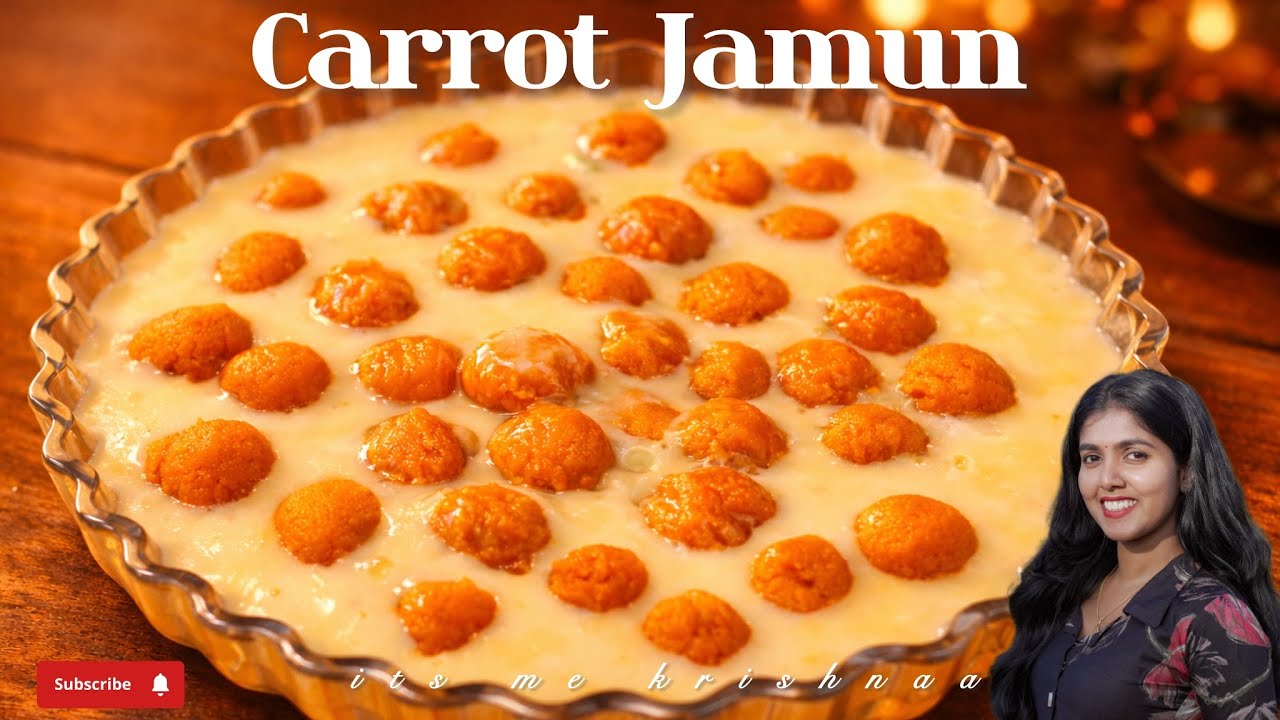 Carrot Jamun 👌 Viral dessert recipe 😋#cookingvlog 