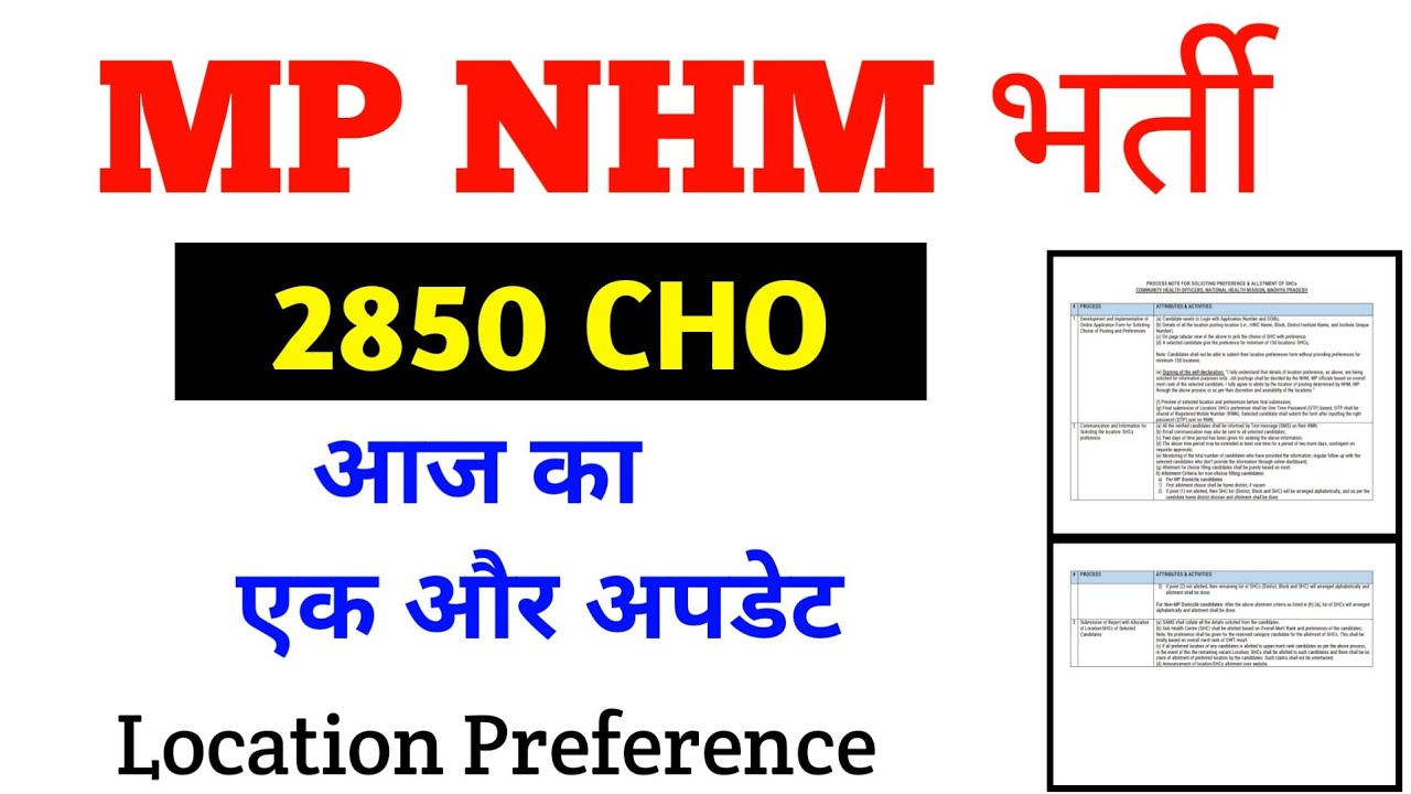 mp nhm cho new update | mp nhm latest news | Devesh Deo