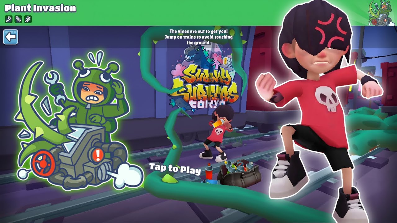 Subway Surfers PLANT INVASION in Tokyo 2023 - Subway Surfers No Floor Challenge!