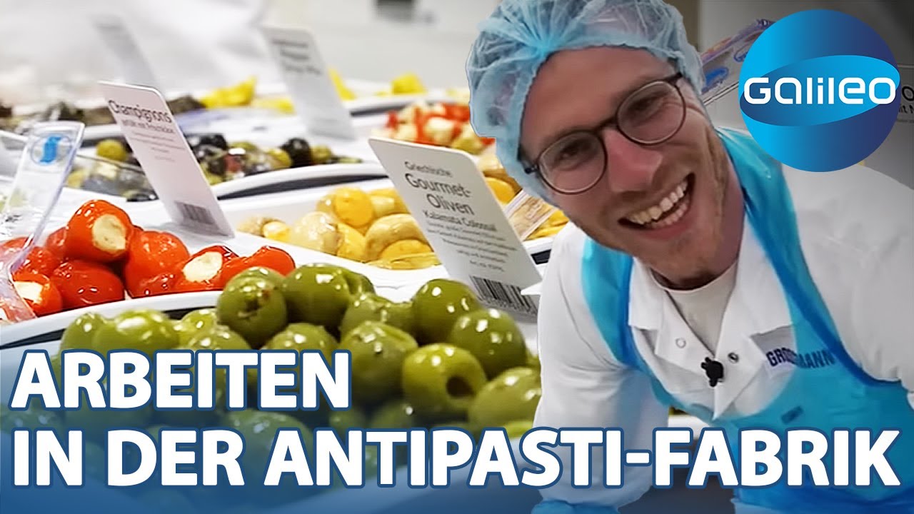 20.000 Eimer Frischkäse pro Jahr! 2 Tage in der Antipasti-Fabrik | Galileo | ProSieben