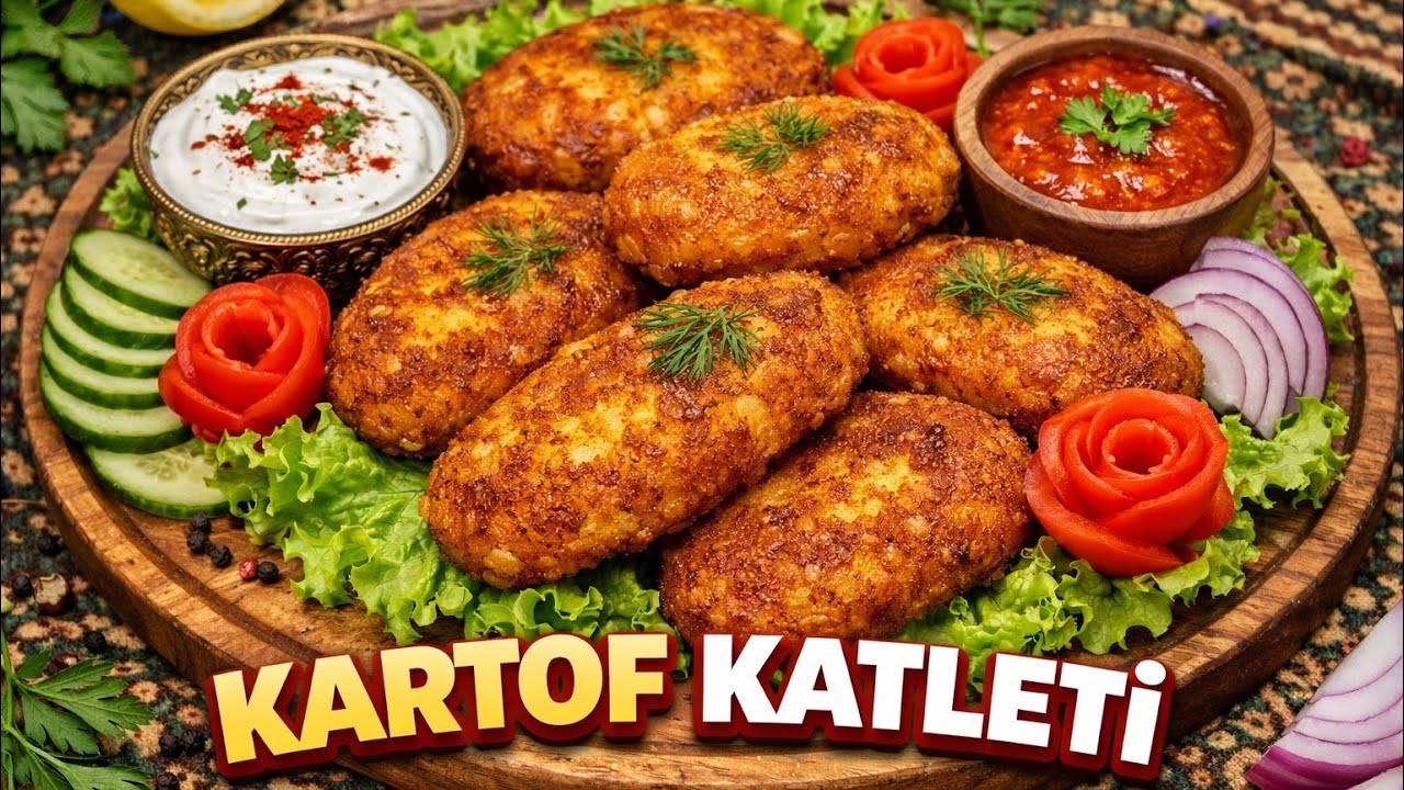 Çox Dadlı Kartof Kotletinin Hazırlanması