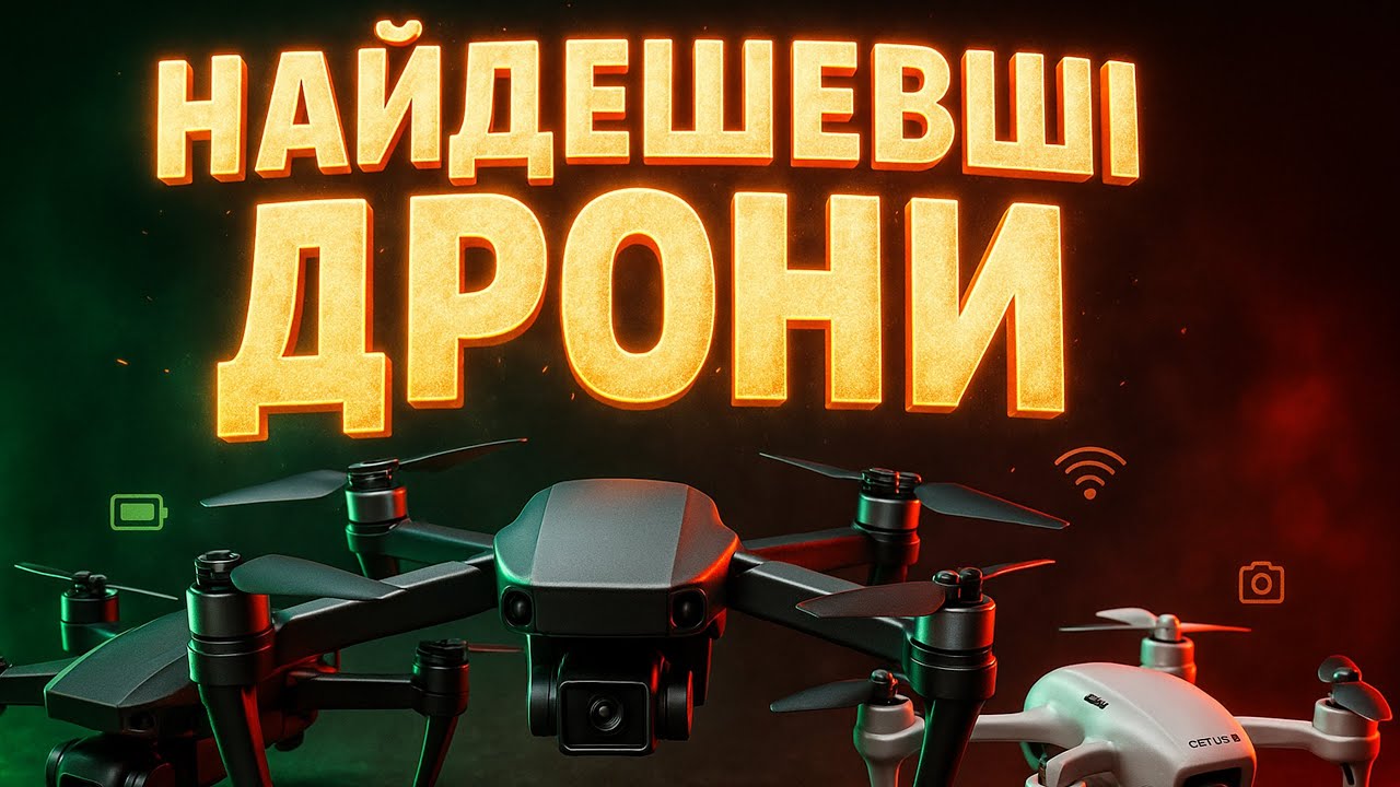 🚀 ТОП-5 найдешевших дронів 2025 року | Найкращі бюджетні квадрокоптери для старту