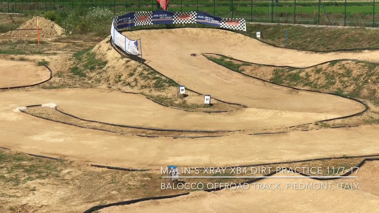 Malin's Xray XB4 dirt practice 11/7-17 Balocco, Piedmont, Italy