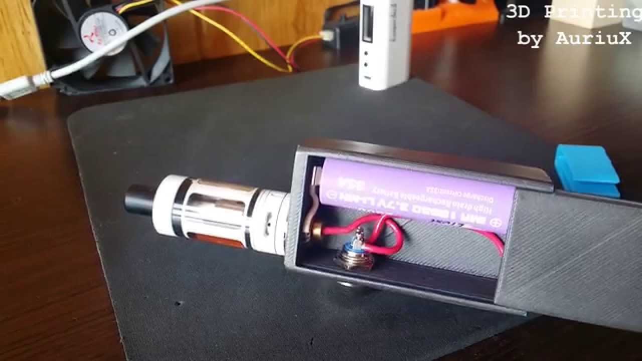 3D Printed 18650 E cig Box Mod on my RepRap Prusa i3 - Update II