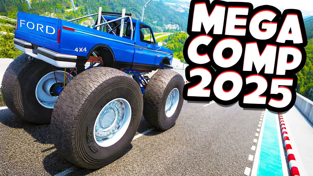 2 1/2 Hours Of CAR JUMP ARENA DESTRUCTION! - BeamNG Drive BEST OF 2025