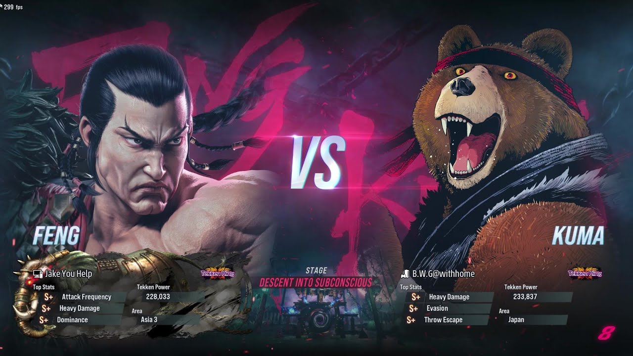 Tekken 8 Season 2 Feng(SenDC) VS Kuma