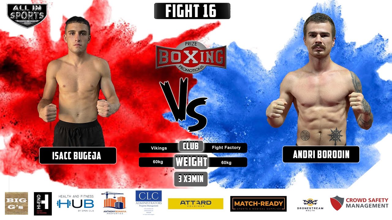 BOXING MALTA ISACC BUGEJA VS ANDRI BORODIN