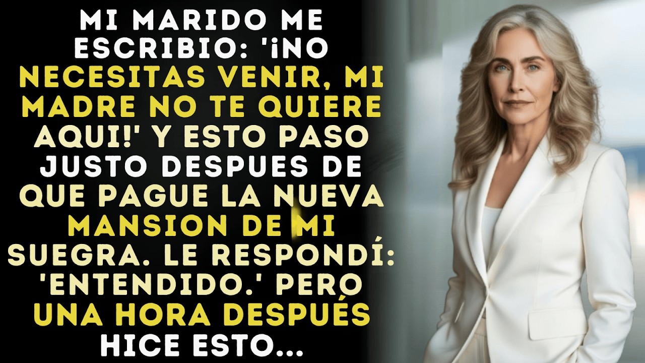 “¡Mi Madre No Te Quiere Aquí!” Me Dijo Mi Esposo En La Inauguración De La Mansión De Mi Suegra…