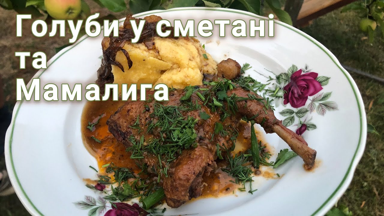 Голуби у сметані та мамалига