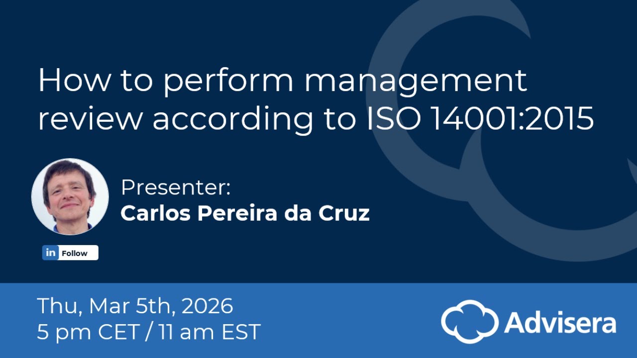 How to perform management review according to ISO 14001:2015 [live webinar]