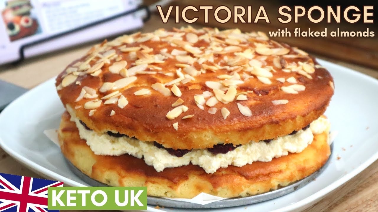 A Keto Birthday Cake: Victoria Sponge Style // UK ingredients