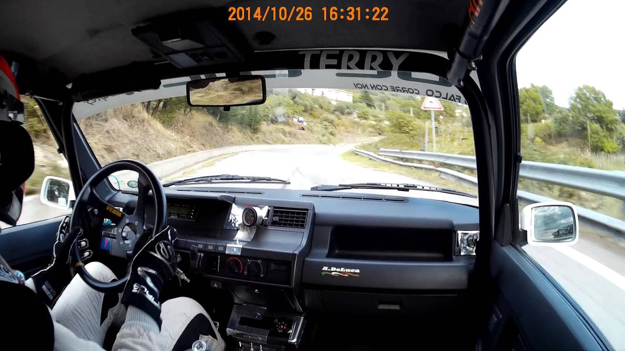 ALESSIO DE LUCA RENAULT 5 GT TURBO GR.N CAMERA CAR LUZZI SAMBUCINA 2014 GARA  2°MANCHEyt2