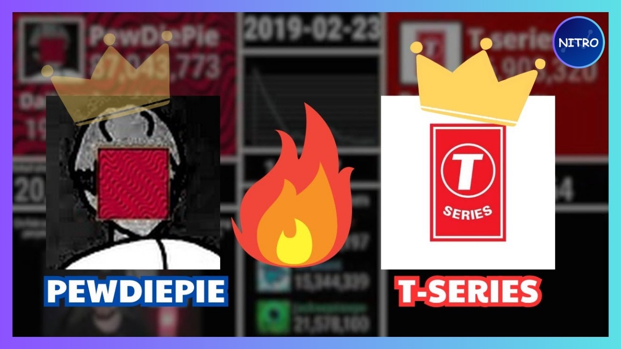 Subs Battle: PewDiePie vs T-series: Every Day (2018 - 2019)