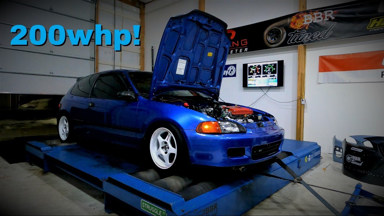 ALL MOTOR B18C EG Hatch Hits the Dyno!