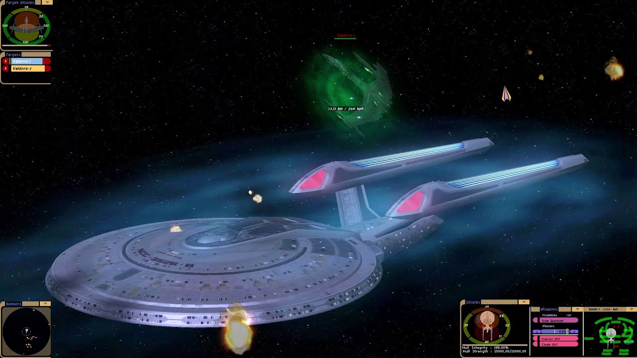 Solaris Class vs Romulan Valdores | KM | Star Trek Bridge Commander