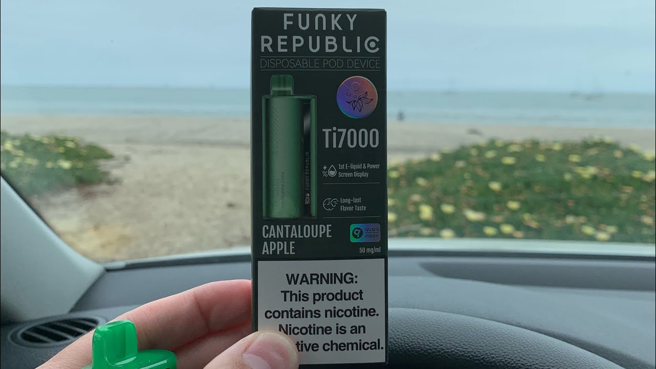 Funky republic TI7000 Cantelope Apple vape review