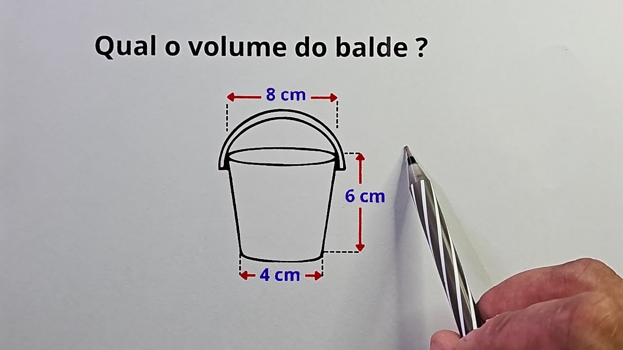 CONSEGUE CALCULAR O VOLUME DESSE BALDE?