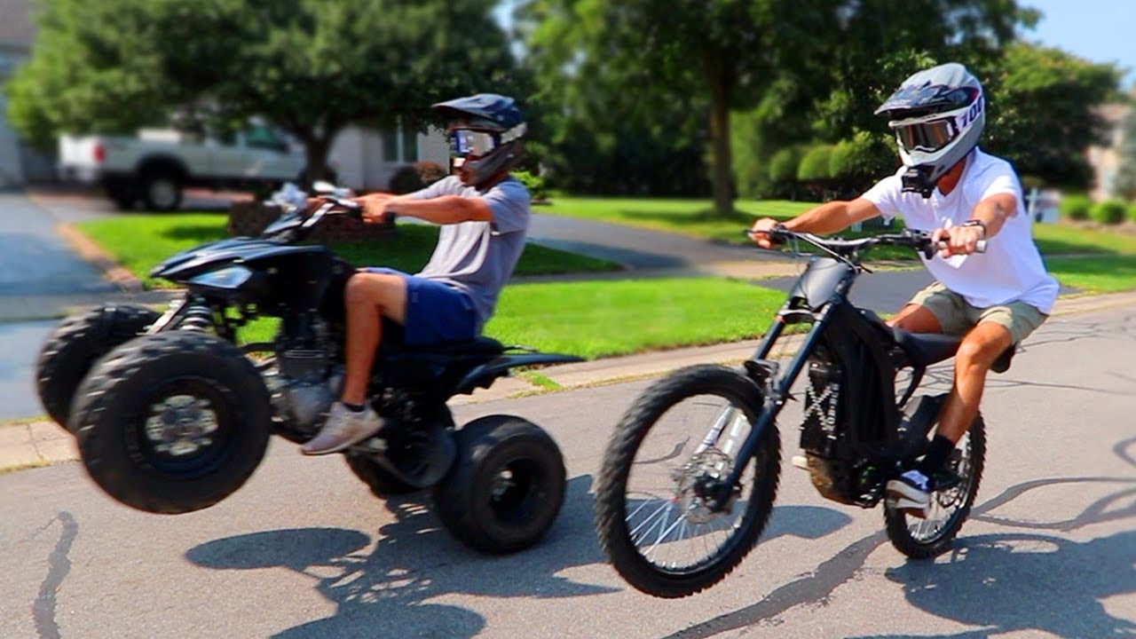Sur Ron X E-Bike vs DRIFT QUAD Race
