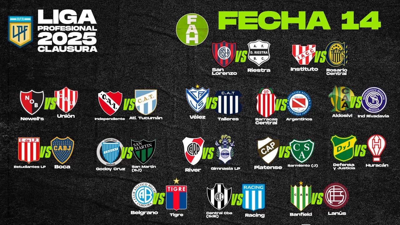 &iexcl;Todos los partidos de la Fecha 14 en un solo video!