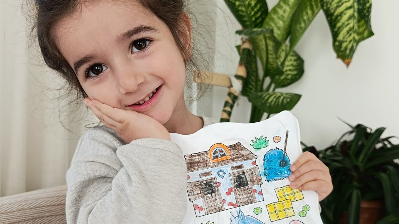 Boyama yapıyorum ve eğleniyorum 🌸#boyama #boyamasayfaları #resimçizimi #resimboyama 