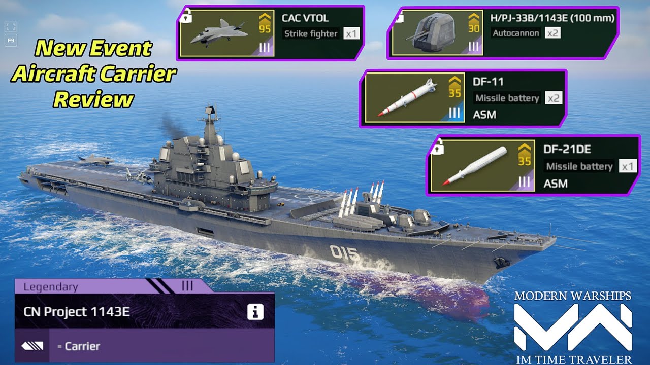 Modern Warships CN Project 1143E - New Event Aircraft Carrier Review! Best??