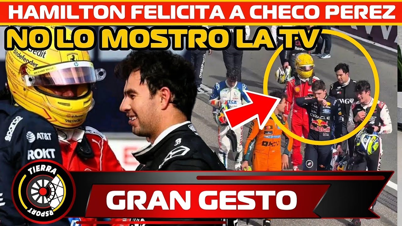 ¡GRAN GESTO! ESTO NO LO MOSTRO LA TV HAMILTON FELICITA A CHECO PÉREZ EN GP DE AUSTRALIA