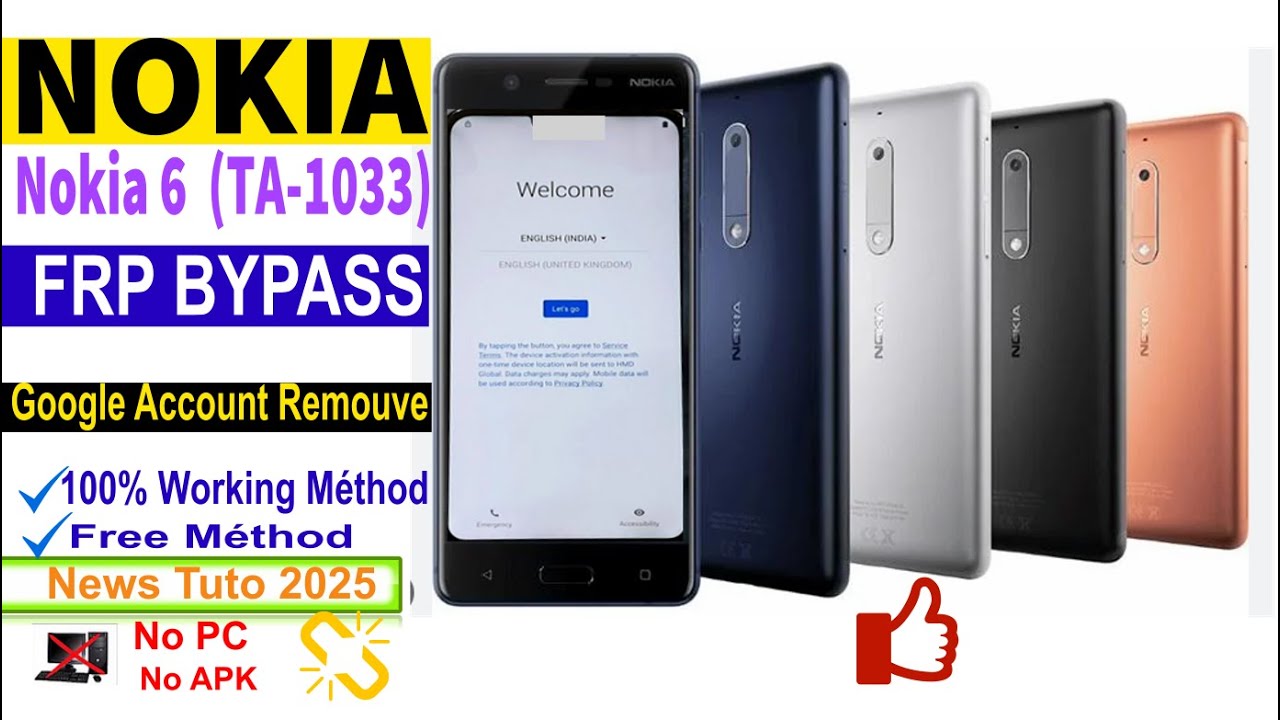 Nokia 6 Frp Bypass | Nokia 6 (TA-1033) Android 9 Bypass Google Account (sans Pc) NOKIA Compte Google
