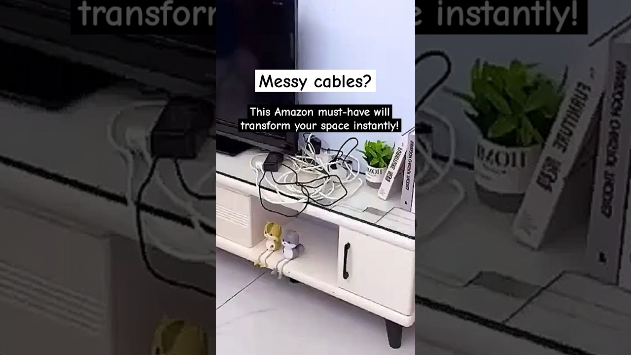 Declutter your workspace with this genius Amazon cable organizer! 🏡✨ #AmazonFinds #HomeOrganization