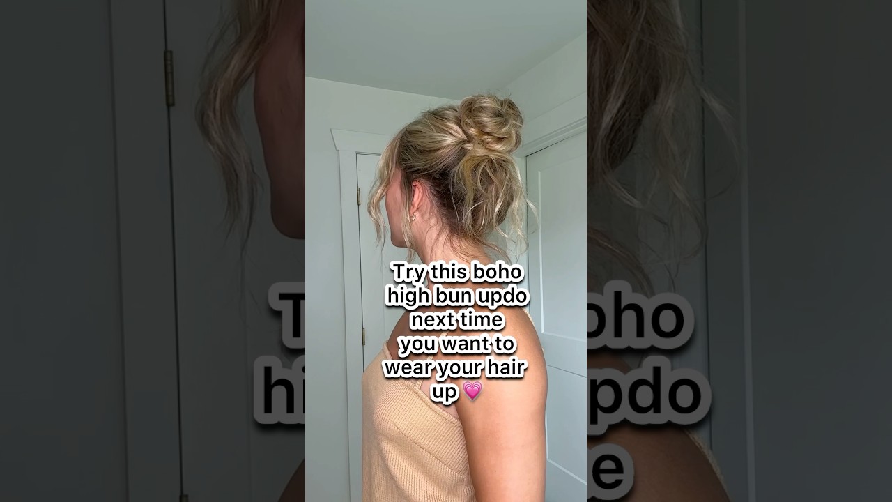 Try This Boho High Bun Updo Next Time You Want To Wear Your Hair Up! #updo #highbun