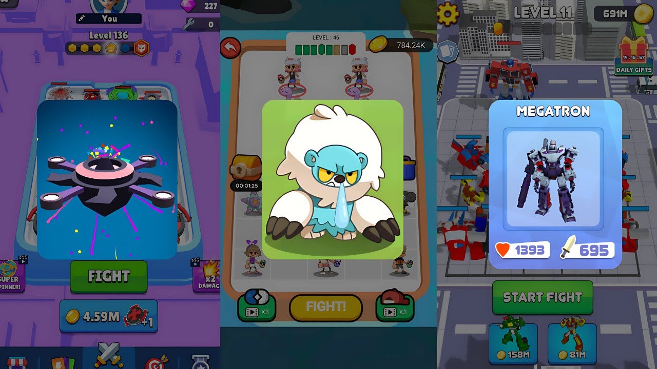 Pokemon Merge Master Game Vs Robot Merge Transformer Battle Vs Spinner Merge Max Level Gameplay