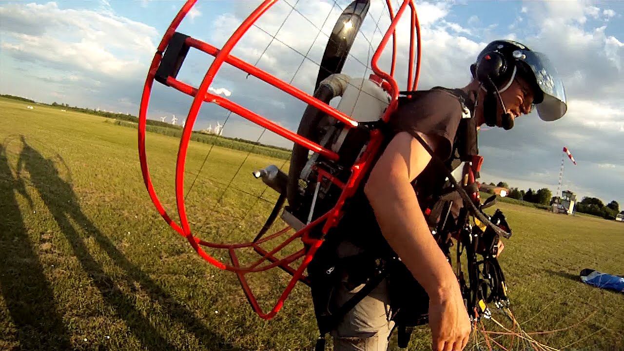 PPG Motorschirmfliegen Paramotoring Fresh Breeze Solo 210 - First flight with own PPG