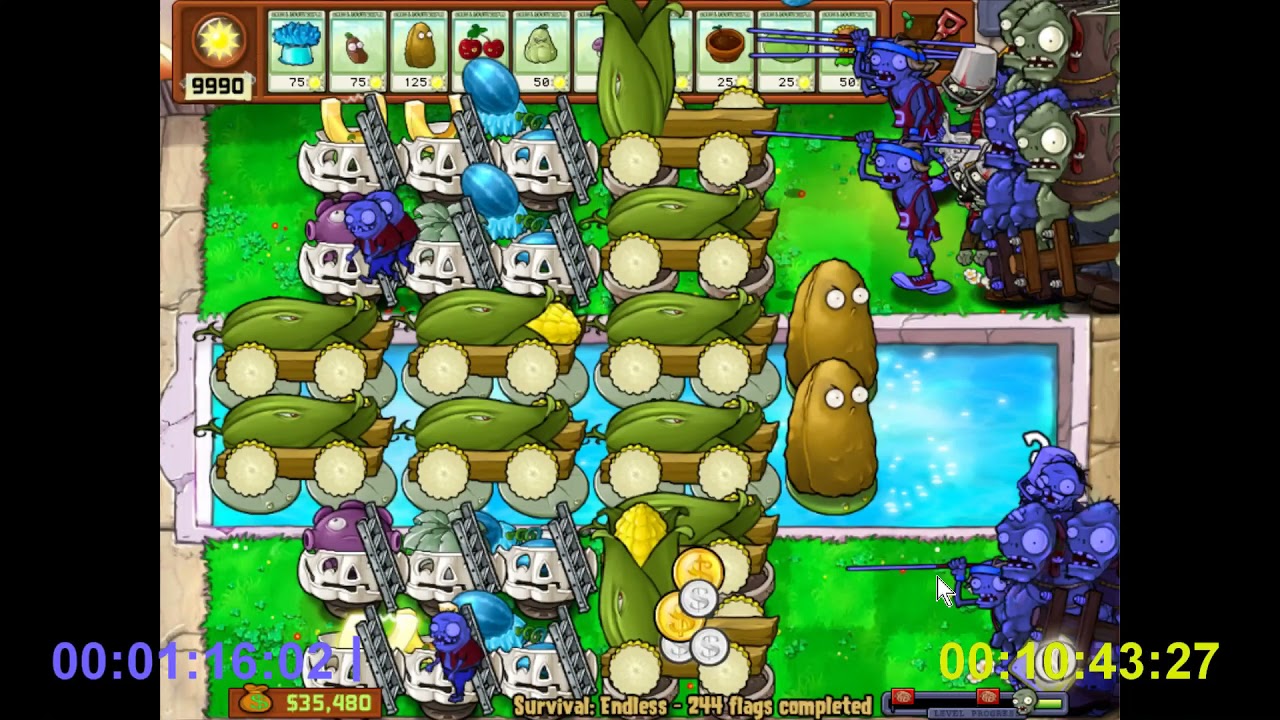 Thời gian vượt qua màn Survival Endless 10 lá cờ với thời gian bao nhiêu?
