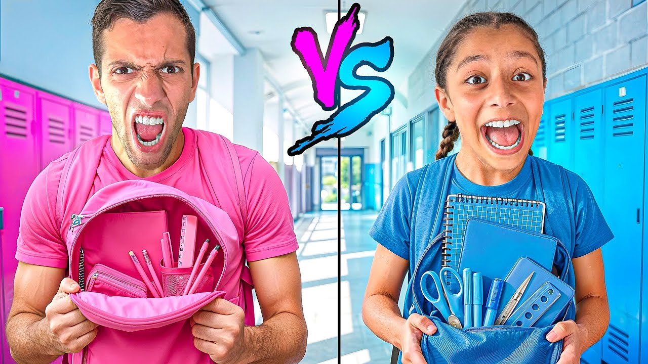 MYRIAM ACH&Eacute;TE SES FOURNITURE SCOLAIRE POUR LE COLL&Eacute;GE ! ( BLEU VS ROSE ) 😱