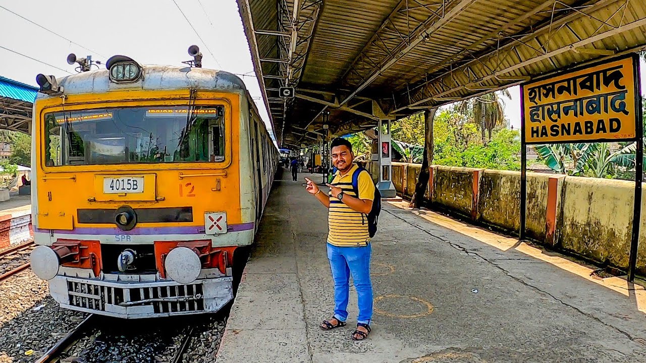 Majerhat To Hasnabad Galloping Local Train Journey Via Princep Ghat.