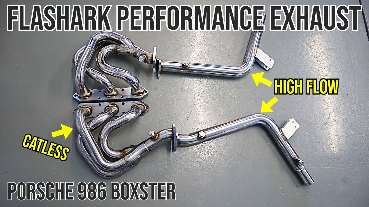 Flashark exhaust - Porsche 986 Boxster catless header + resonator delete @flasharkracing7540