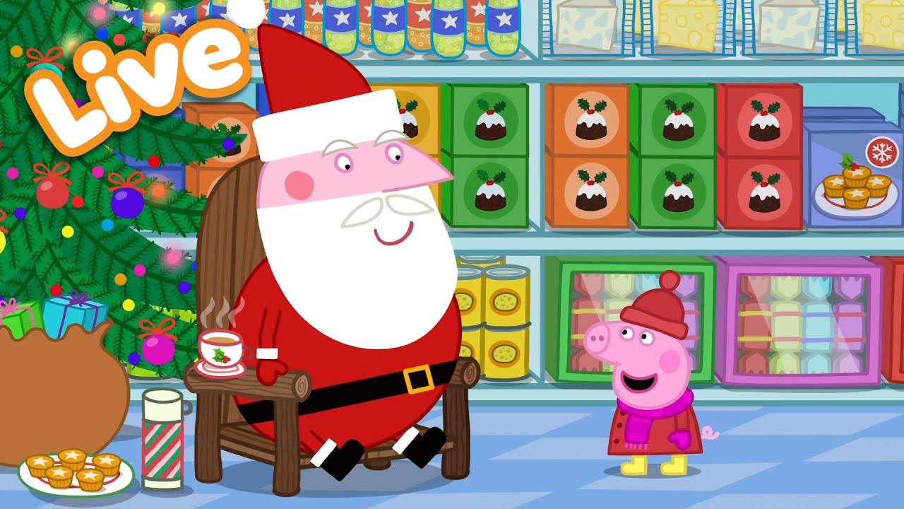 🔴 LIVE 24/7: Peppa Pig’s Christmas Fun! 🎄🎅 | Peppa’s Play Pretend | Cartoon