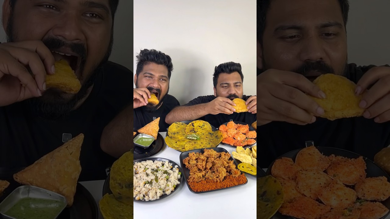 FASTEST BREAD PAKODA EATING CHALLENGE😱 BROTHER vs BROTHER COMPETITION😍🔥 #shorts #eating #foodie