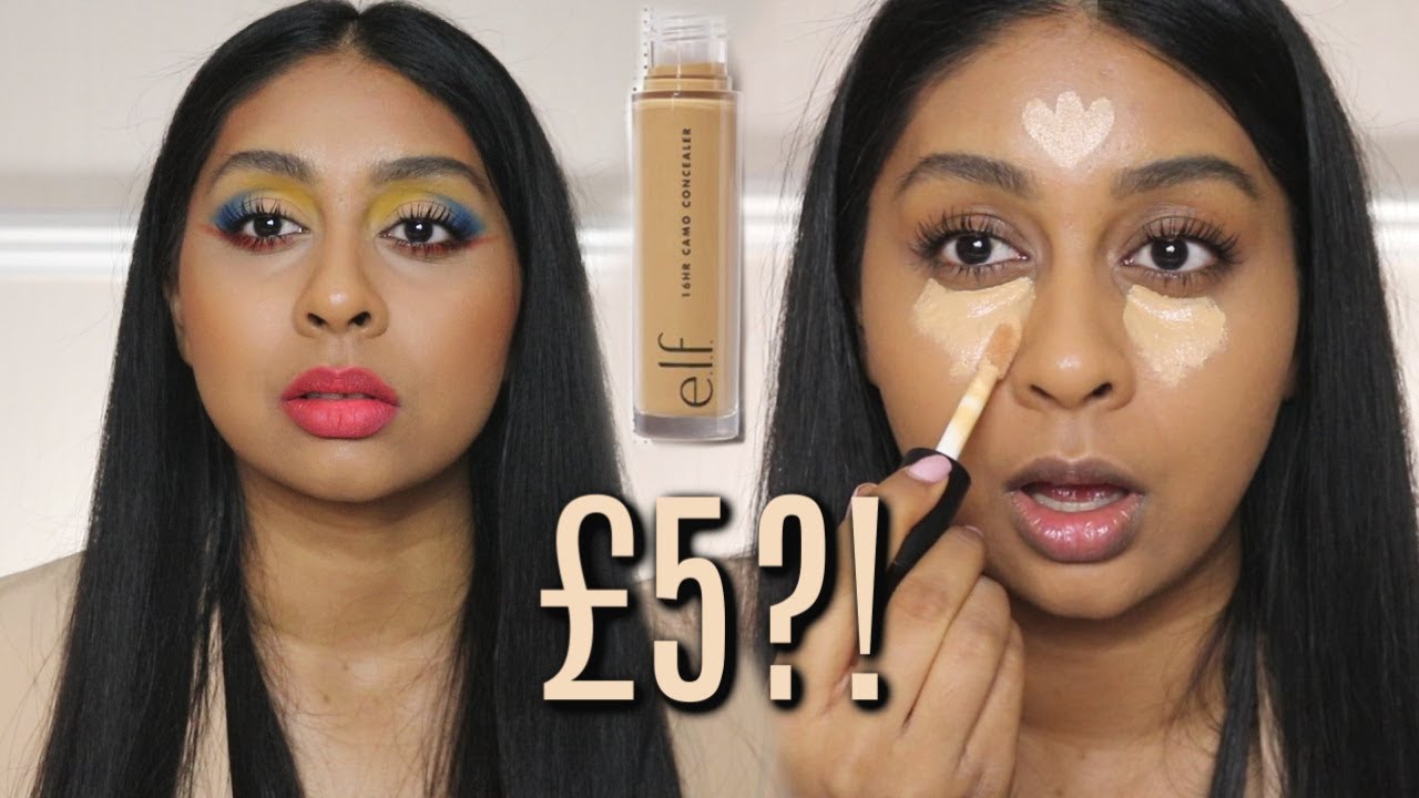 £5 FULL COVERAGE CONCEALER - IS IT BROWN SKIN FRIENDLY? e.l.f. 16hr Camo Concealer Review