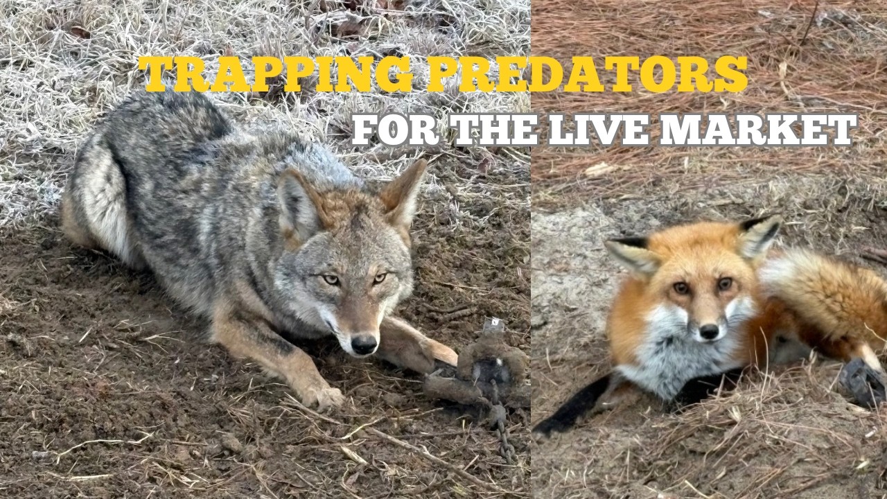 Trapping Predators for the Live Market // A Red Fox released in the fox pen