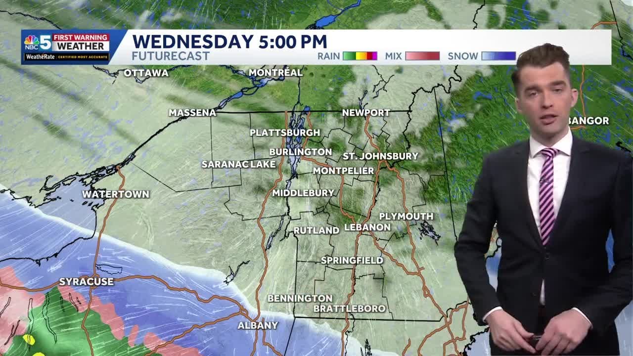 Snow mostly misses south Wednesday in Vermont (02-17-26)