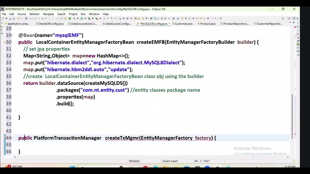 Spring Boot using two databases in Application Oracle/Mysql