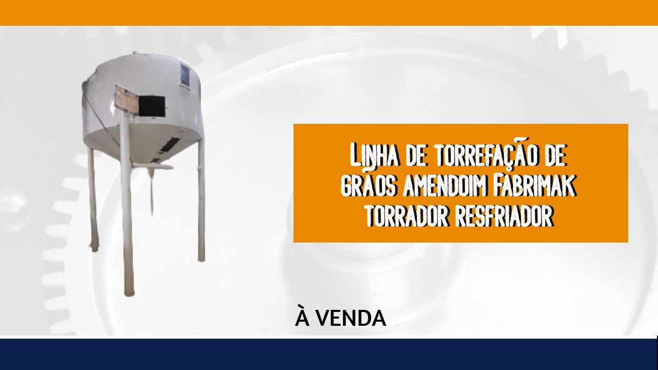 Linha de torrefação de grãos amendoim Fabrimak torrador resfriador