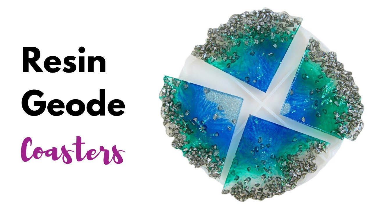 Resin geode coasters - make resin coasters