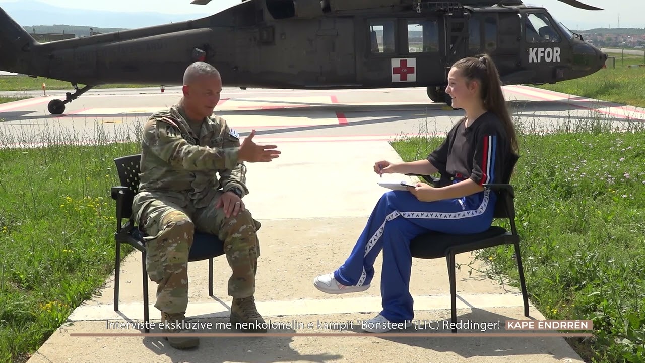 Kape ëndrrën me Rudina Sojeva   Interviste ekskluzive me nenkolonelin e kampit  Bonsteel  LTC Reddin