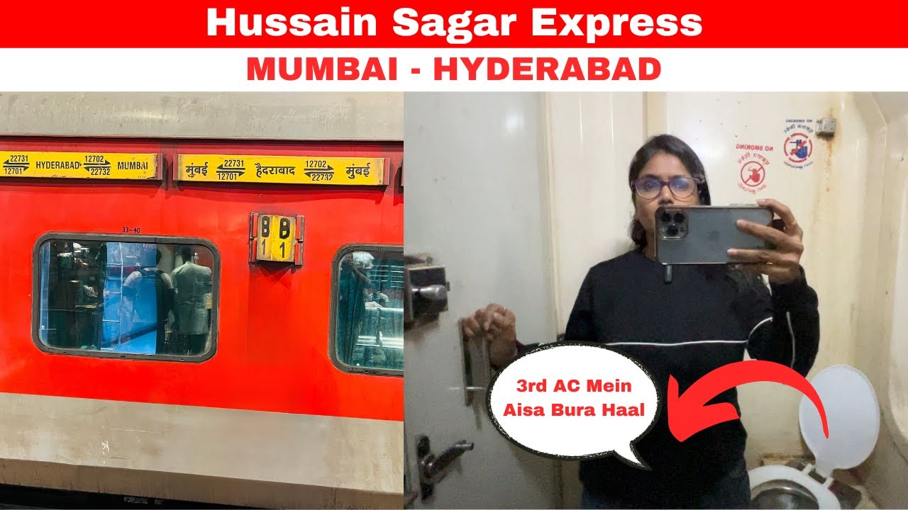 Mumbai to Hyderabad Train Journey 2024 Vlog  | Reviews Husainsagar Express | India Train Adventure!